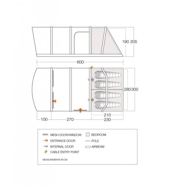 Vango Aether Air 450XL Airbeam Tent 2022 4 Vango Aether Air 450XL Airbeam Tent 2022 - Image 2