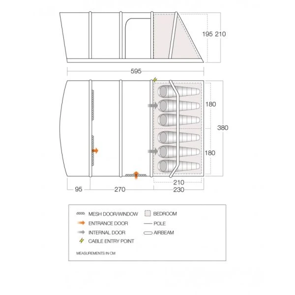 Vango Aether Air 600XL Airbeam Tent 2022 4 Vango Aether Air 600XL Airbeam Tent 2022 - Image 2