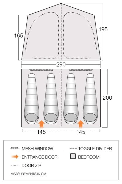 Vango Driveaway 4 Berth Bedroom Inner - BR005 4 Vango Driveaway 4 Berth Bedroom Inner - BR005 - Image 2