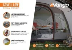 Vango Cove II Low (Poled) Awning 2023 -Vango cove ii low infographic 2