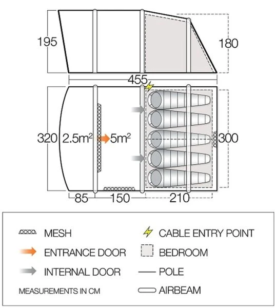 Vango Harris Air 500 Airbeam Tent 2023 4 Vango Harris Air 500 Airbeam Tent 2023 - Image 2