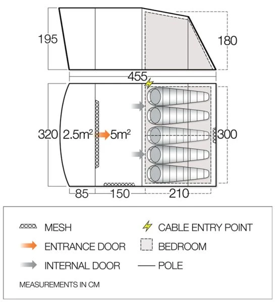 Vango Harris TC 500 (Poled) Tent 2023 4 Vango Harris TC 500 (Poled) Tent 2023 - Image 2