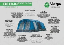 Vango Joro Air 450 Eco Dura Airbeam Tent 2023 (Incl. Footprint) -Vango joro air 450 sed small