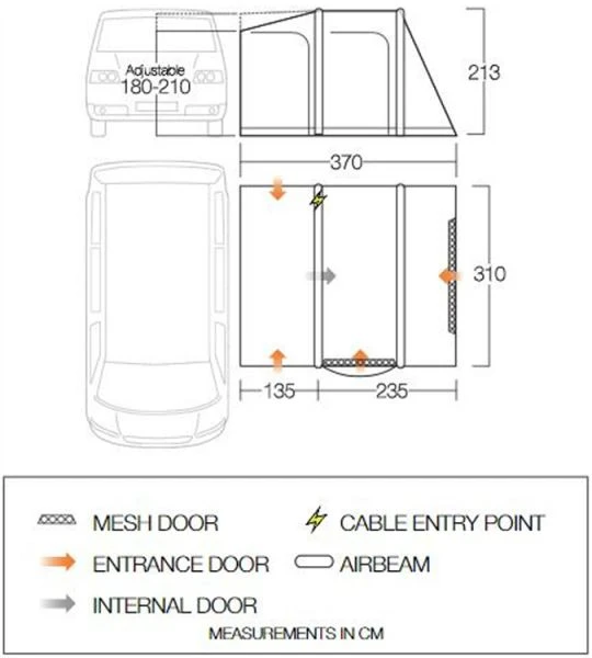 Vango Kela Pro Air Low Awning 2023 4 Vango Kela Pro Air Low Awning 2023 - Image 2