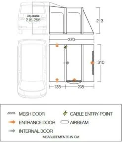 Vango Kela Pro Air Mid Awning 2023 7 Vango Kela Pro Air Mid Awning 2023 -Vango kela pro air mid dimensions image