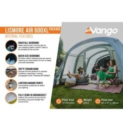 Vango Lismore Air 600XL Airbeam Tent 2023 (Incl. Footprint) -Vango lismore air 600xl image 4