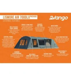 Vango Lismore Air 700DLX Airbeam Tent 2023 (Incl. Footprint) -Vango lismore air 700dlx image 4