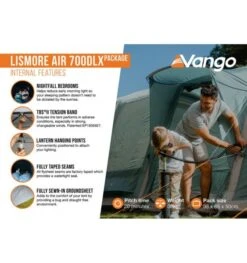 Vango Lismore Air 700DLX Airbeam Tent 2023 (Incl. Footprint) -Vango lismore air 700dlx image 5