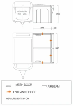 Vango Riviera Air 390 All Season Awning 2023 8 Vango Riviera Air 390 All Season Awning 2023 -Vango riviera air 390 elements all season dimensions image