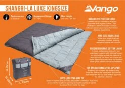 Vango Shangri-La Luxe Kingsize Sleeping Bag 11 Vango Shangri-La Luxe Kingsize Sleeping Bag -Vango shangri la luxe kingsize image 3