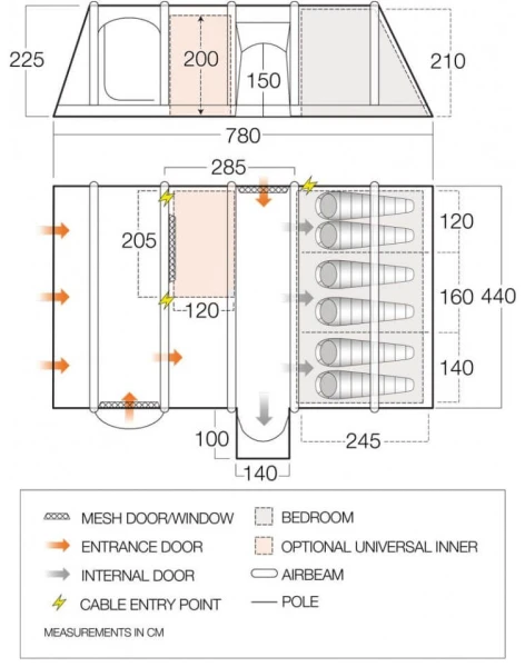 Vango Ventanas II Air TC 650XL Airbeam Tent 2023 4 Vango Ventanas II Air TC 650XL Airbeam Tent 2023 - Image 2